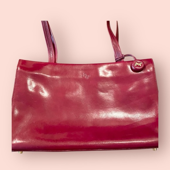 NWOT Monsac Red Leather Bag - Picture 2 of 5